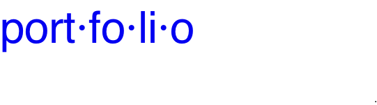 port·fo·li·o /pôrtˈfōlēˌō/ noun 1. a large, thin, flat case for loose sheets of paper such as drawings or maps..